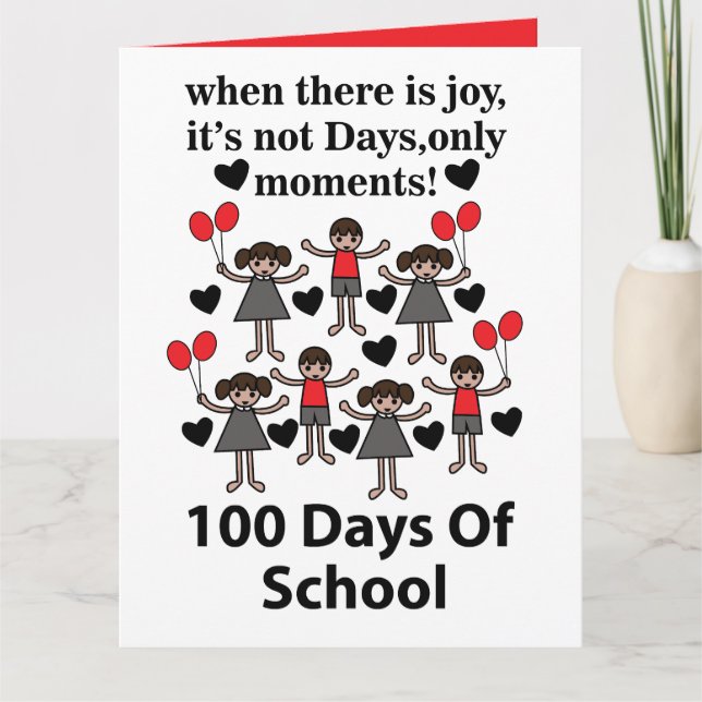 Carte Cent jours d'école  (Devant)
