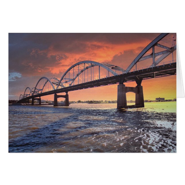 Carte centennale de Davenport Iowa de pont (Devant horizontal)