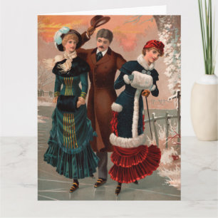 Carte Central Park Skaters Big Greeting Card