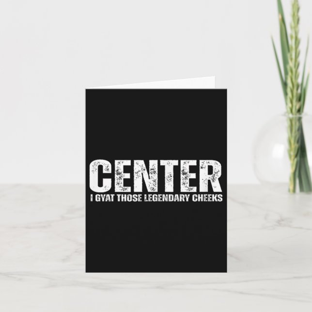 Carte Centre Offensive Lineman _ Funny Football Athlète (Devant)
