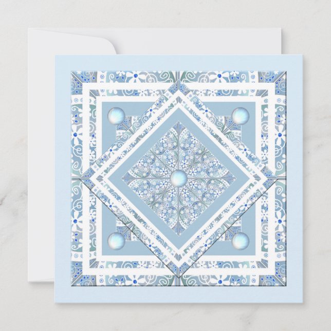 Carte Céramique Lace bleu clair (Devant)
