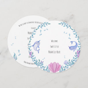 Carte (cercle) - Annonce Naissance Océan