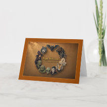 Cercle de monstres Halloween en parchemin vintage