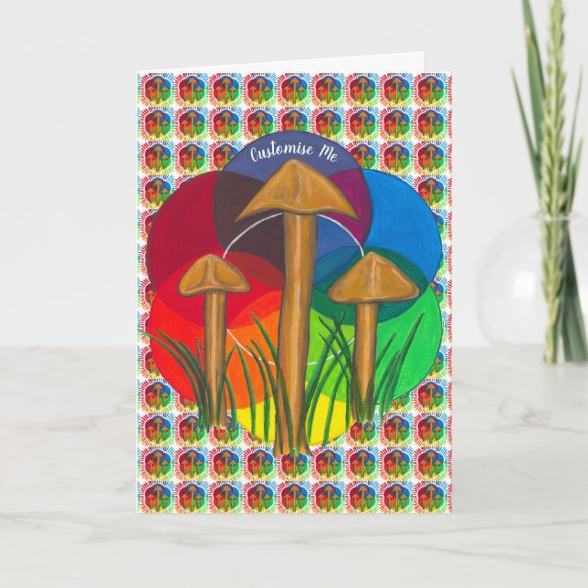 Carte Cercle des champignons - Peinture acrylique (Devant)