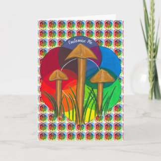 Carte Cercle des champignons - Peinture acrylique