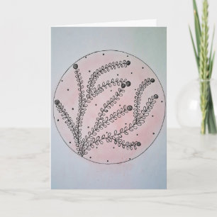 Carte Cercle Rose Poussiéreux Romantique