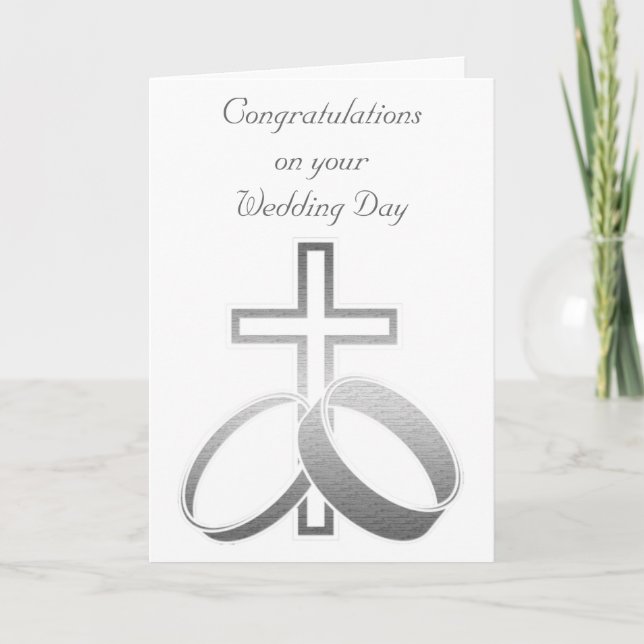 Carte Cercles et Croix mariages pour Mariage et Annivers (Devant)