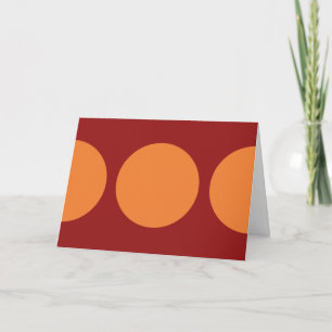 Carte Cercles orange sur rouge