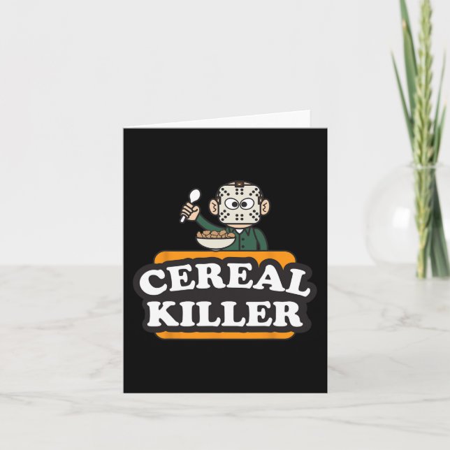 Carte Cereal Killer Food Pun Humour Costume Amusant Hall (Devant)