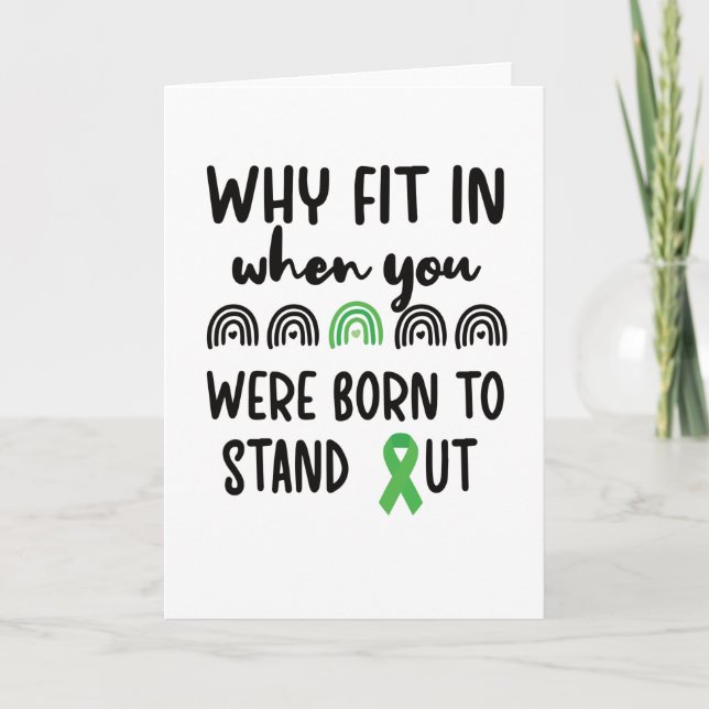 Carte Cérébral Palsy Awareness CP Warrior Green Ribbon (Devant)