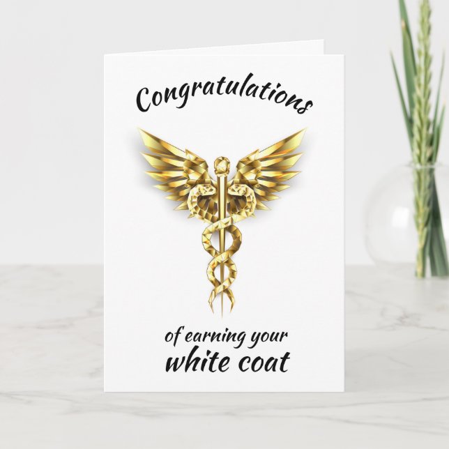 Carte Cérémonie du manteau blanc Gold Médicale (Devant)
