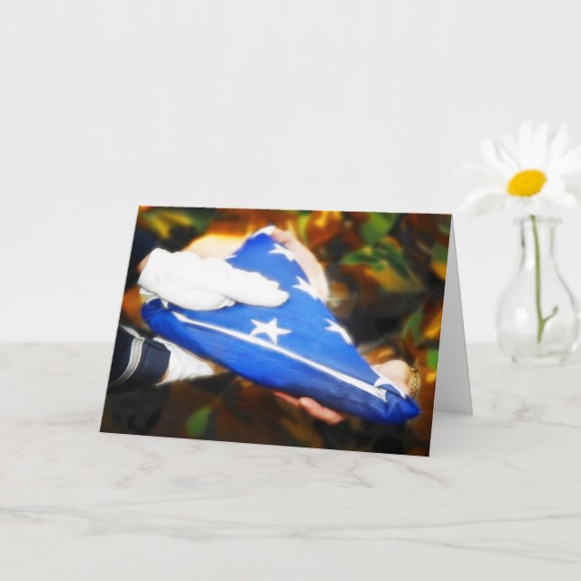 Carte Cérémonie militaire de la journée des vétérans (Petite plante)