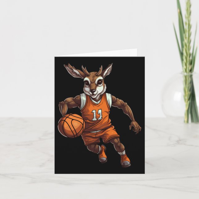 Carte Cerf de basketball  (Devant)