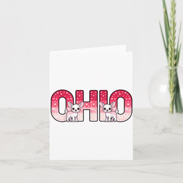 Carte Cerf de l'Ohio drôle Parti Midwestern O-h-i-o Dans (Devant)