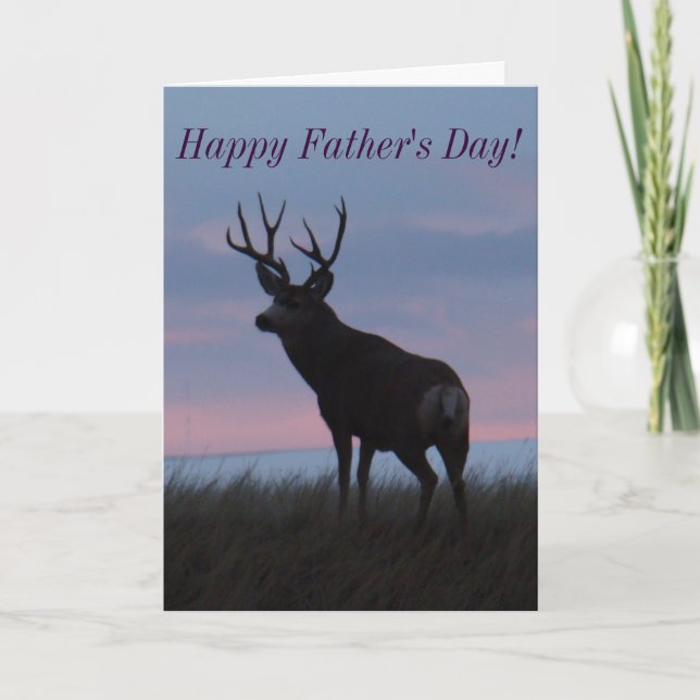 Carte Cerf mulet D3 Buck Sunrise (Devant)