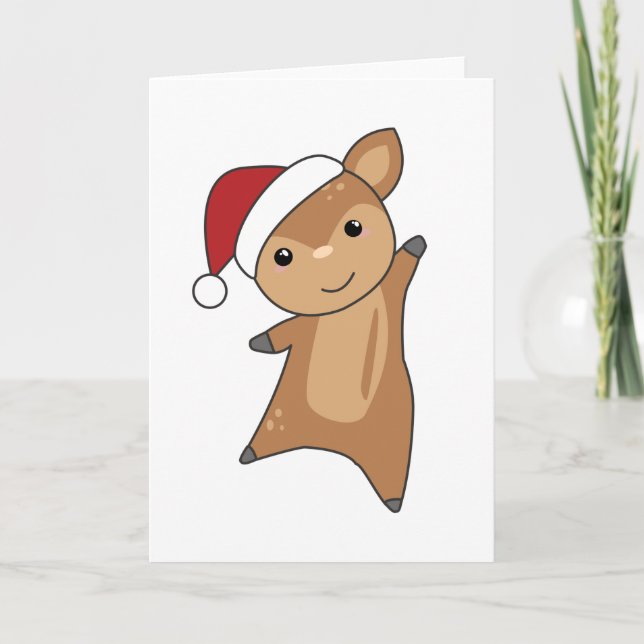 Carte Cerf Noël Cerf Animaux d'hiver (Devant)