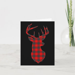 Carte Cerf Plaid Red Reindeer Buck Noël Noël Noël