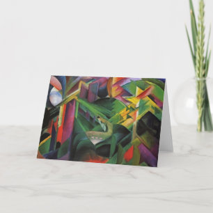 Carte Cerfs communs de Franz Marc dans un jardin de