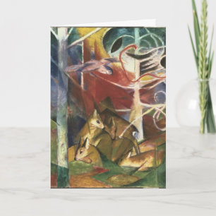 Carte Cerfs dans la forêt par Franz Marc, Beaux-arts vin