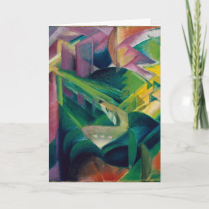 Carte Cerfs dans un jardin de monastère de Franz Marc