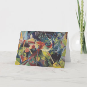 Carte Cerfs dans un jardin fleuri par Franz Marc, Art Vi