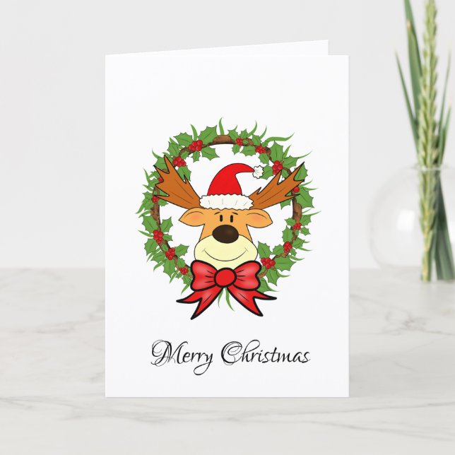 Carte Cerfs de Noël (Devant)