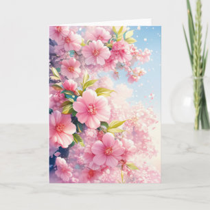 Carte Cerisier à fleurs murmures de printemps
