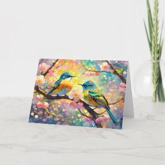 Carte Cerisier Imaginaire Sunrise Songbirds