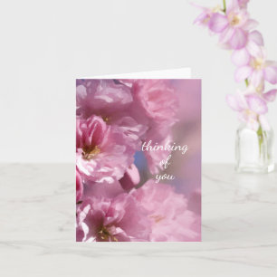 Carte cerisier rose fleurs mariage de printemps