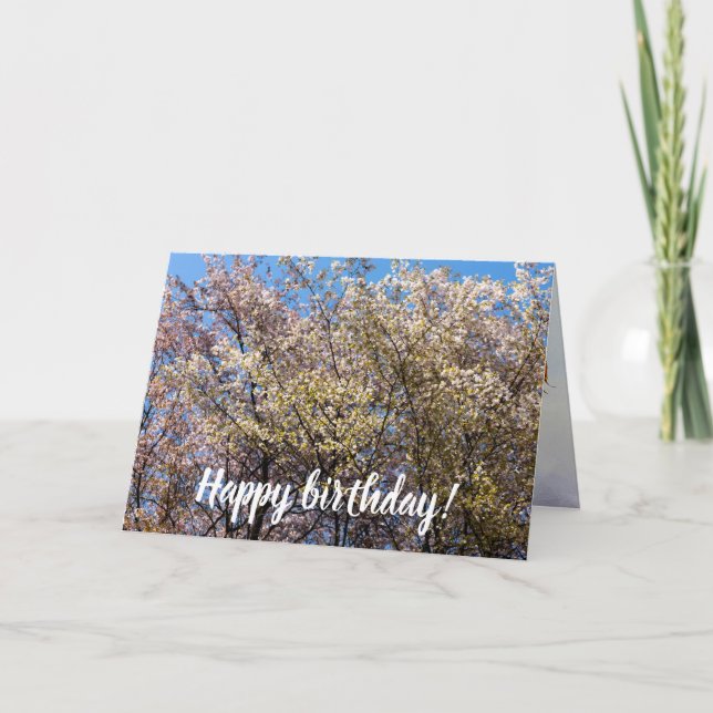 Carte Cerisiers En Pleine Floraison, Le Printemps Chaud (Devant)