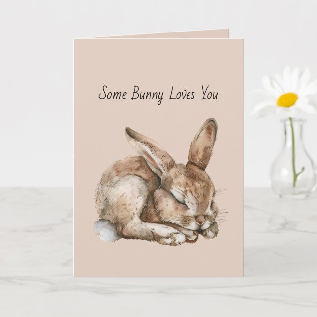 Carte Certain Lapin T'aime (Petite plante)