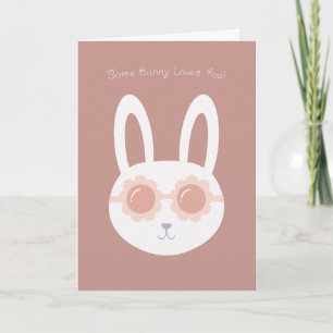 Carte Certain Lapin T'aime Brun