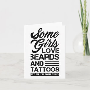 Carte Certaines filles aiment les barbes et les tatouage