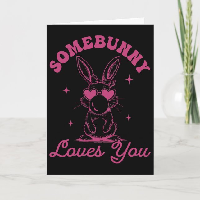 Carte Certainlapin Vous Aime Joyeuse Fête De Pâques Lapi (Devant)
