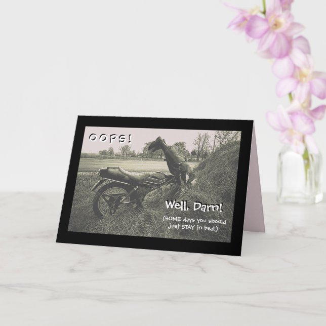 Carte "Certains Jours, Il Faut Rester Au Lit" (Orchidée)