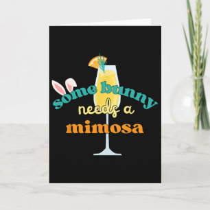 Carte Certains lapins ont besoin d'un mimosa drôle homme