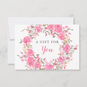 Carte Certificat cadeau rose floral