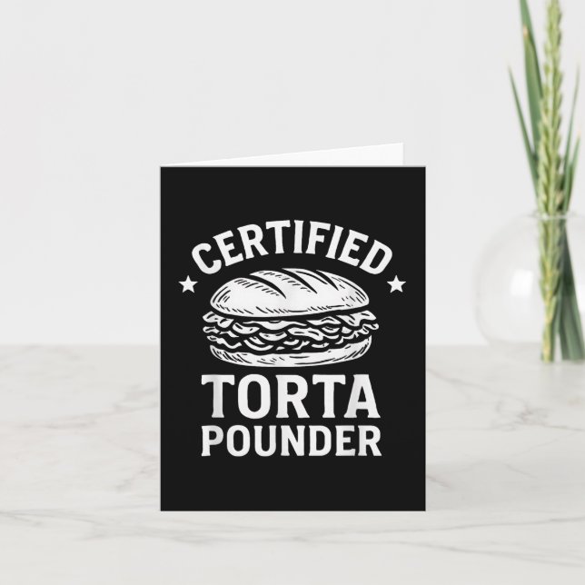 Carte Certifié Torta Pounder Funny Torta Meme Sandwich (Devant)