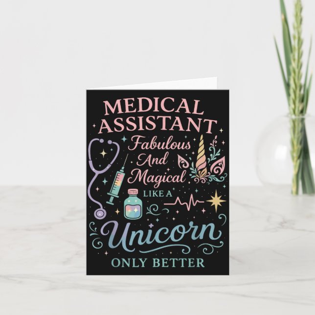Carte Certified Medical Istant Unicorn Cma Medical Istan (Devant)