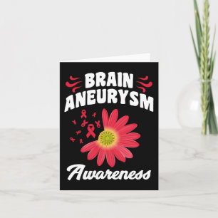Carte Cerveau Aneurie Sensibilisation Fleur Ribbon Suppo