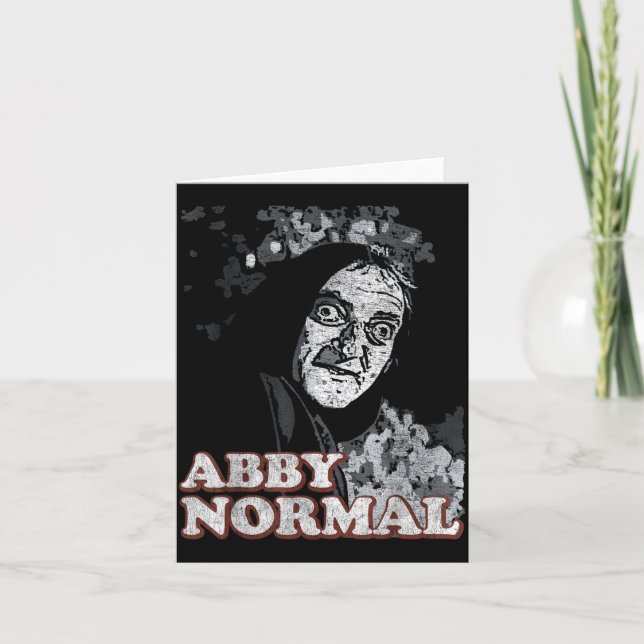 Carte Cerveau d'Abby Normal Drôle Halloween (Devant)