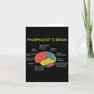 Carte Cerveau de pharmacien pharmacien drôle pharmacie