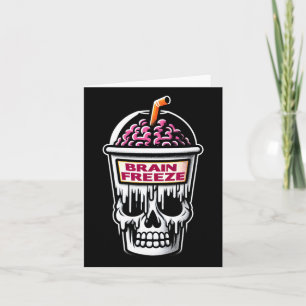Carte Cerveau gel crâne Éffrayant Halloween Conception b