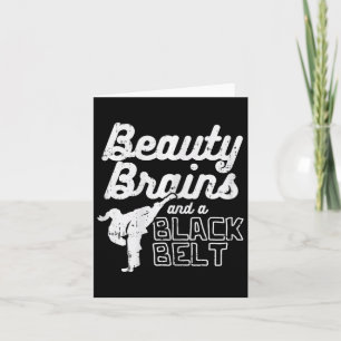 Carte Cerveaux de beauté ceinture noire fille Karate Kic