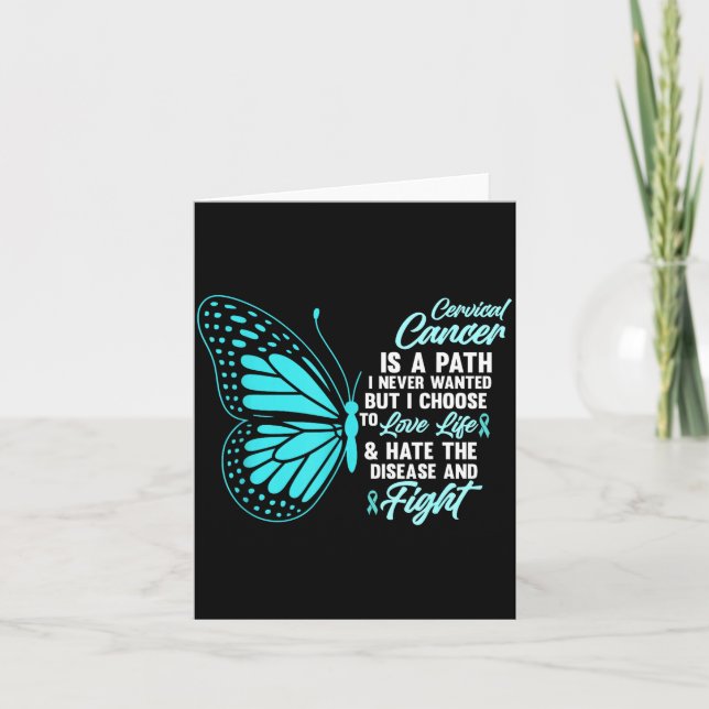 Carte Cervical Cancer Awareness Butterfly Quote Suprt  (Devant)