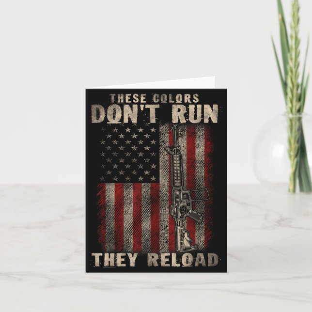 Carte Ces-couleurs Ne Coulent Pas Elles Rechargent, Arme (Devant)