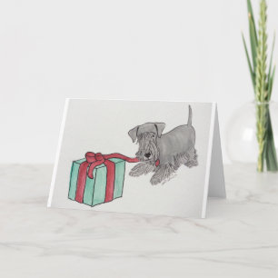 Carte Cesky Terrier avec présent