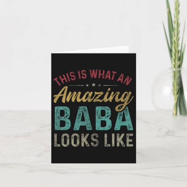 Carte C'est à quoi ressemble un Baba incroyable pour la  (Devant)