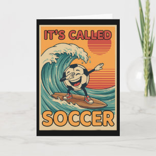 Carte C'est appelé football Drôle Rétro Ll Fan de sport