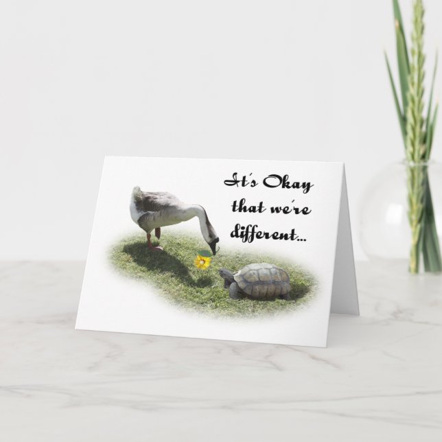 Carte C'est bon que nous soyons différents... (Devant)